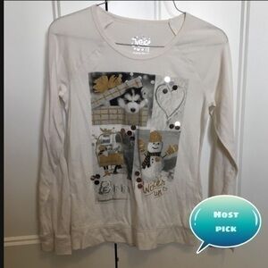 Justice Girls size 12 off white winter top